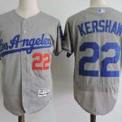 Men/Youth's Los Angeles Dodgers #22 Clayton Kershaw Gray Flexbase Jersey