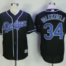 Men/Youth's Los Angeles Dodgers #34 Fernando Valenzuela Black Cool Base Jersey