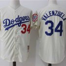 Men/Youth's Los Angeles Dodgers #34 Fernando Valenzuela Cream Cooperstown Jersey