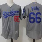 Men/Youth's Los Angeles Dodgers #66 Yasiel Puig Gray Flexbase Jersey