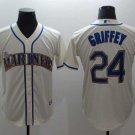 Men/Youth's Mariners 24 Ken Griffey Jr. Cream Cool Base Jersey