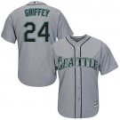 Men/Youth's Mariners 24 Ken Griffey Jr. Gray Cool Base Jersey