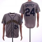 Men/Youth's Mariners 24 Ken Griffey Jr. Gray Throwback Jersey