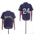 Men/Youth's Mariners 24 Ken Griffey Jr. Navy Mesh Throwback Jersey