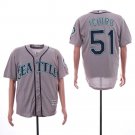 Men/Youth's Mariners 51 Ichiro Suzuki Gray Cool Base Jersey