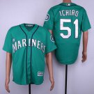 Men/Youth's Mariners 51 Ichiro Suzuki Green Cool Base Jersey