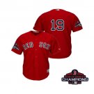 Men/Youth's Men Red Sox Red #19 Jackie Bradley Jr.No. 2018 World Series Champions Jersey
