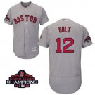 Men/Youth's Brock Holt Red Sox Grey 2018 World Series Champions Jersey