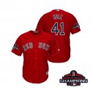 Men/Youth's Red Sox Red #41 Chris Sale 2018 World Series Champions Jersey