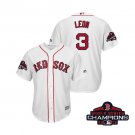 Men/Youth's Red Sox White #3 Sandy Leon 2018 World Series Champions Jersey