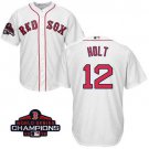 Men/Youth's Red Sox White #12 Brock Holt 2018 World Series Champions Jersey