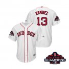 Men/Youth's Red Sox White #13 Hanley Ramirez 2018 World Series Champions Jersey