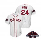 Men/Youth's Red Sox White #24 David Price 2018 World Series Champions Jersey