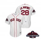 Men/Youth's Red Sox White #28 J.D. Martinez 2018 World Series Champions Jersey