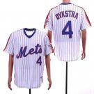 Men/Youth's Mets 4 Lenny Dykstra White Throwback 25th Anniversary Jersey