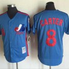 Men/Youth's Montreal Expos #8 Gary Carter Blue M&N Throwback Jersey