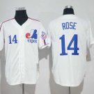 Men/Youth's Montreal Expos #14 Rose White M&N Throwback Jersey