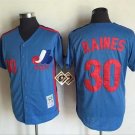 Men/Youth's Montreal Expos #30 Tim Raines Blue M&N Throwback Jersey