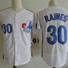 Men/Youth's Montreal Expos #30 Tim Raines M&N White 1982 BP Jersey