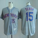 Men/Youth's New York Mets #15 Tim Tebow Gray Flexbase Jersey