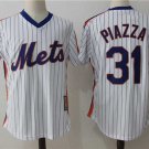 Men/Youth's New York Mets #31 Mike Piazza White M&N Throwback Pullover Jersey