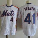 Men/Youth's New York Mets #41 Tom Seaver M&N Throwback White Jersey