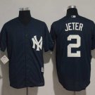 Men/Youth's New York Yankees #2 Derek Jeter Navy Blue Jersey