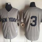 Men/Youth's New York Yankees #3 Babe Ruth Gray M&N Throwback Jersey