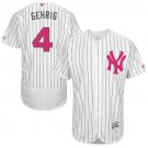 Men/Youth's New York Yankees #4 Lou Gehrig White Mother's Day Flexbase Jersey