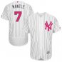 Men/Youth's New York Yankees #7 Mickey Mantle White Mother's Day Flexbase Jersey