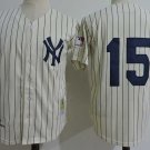 Men/Youth's New York Yankees #15 Thurman Munson Cream Cooperstown Jersey