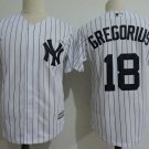 Men/Youth's New York Yankees #18 Didi Gregorius White Cool Base Jersey