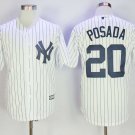 Men/Youth's New York Yankees #20 Jorge Posada White Jersey
