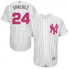 Men/Youth's New York Yankees #24 Gary Sanchez White Mother's Day Flexbase Jersey