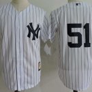 Men/Youth's New York Yankees #51 Bernie Williams M&N Throwback White Jersey