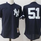 Men/Youth's New York Yankees #51 Bernie Williams Navy Cooperstown Jersey