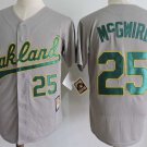 Men/Youth's Oakland Athletics #25 Mark McGwire Gray Cooperstown Jersey