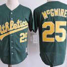 Men/Youth's Oakland Athletics #25 Mark McGwire Green Cooperstown Jersey
