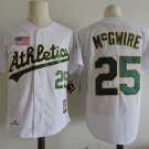 Men/Youth's Oakland Athletics #25 Mark McGwire White M&N Throwback Jersey