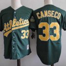 Men/Youth's Oakland Athletics #33 Jose Canseco Green M&N Throwback Jersey