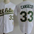 Men/Youth's Oakland Athletics #33 Jose Canseco White M&N Throwback Jersey