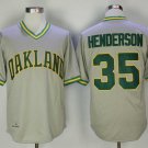 Men/Youth's Oakland Athletics #35 Rickey Henderson Gray Throwback Jersey