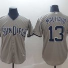 Men/Youth's Padres 13 Manny Machado Gray Cool Base Jersey