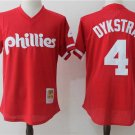 Men/Youth's Philadelphia Phillies #4 Lenny Dykstra Red Cooperstown Jersey