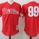 Men/Youth's Philadelphia Phillies #99 Nick Williams Red M&N Throwback Jersey