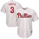 Men/Youth's Phillies 3 Bryce Harper White Cool Base Jersey
