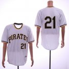 Men/Youth's Pirates 21 Roberto Clemente White 1971 Throwback Jersey