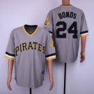 Men/Youth's Pirates 24 Barry Bonds Gray Throwback Jersey