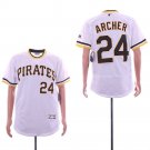 Men/Youth's Pirates 24 Chris Archer White Throwback Flexbase Jersey