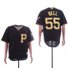 Men/Youth's Pirates 55 Josh Bell Black Cool Base Jersey